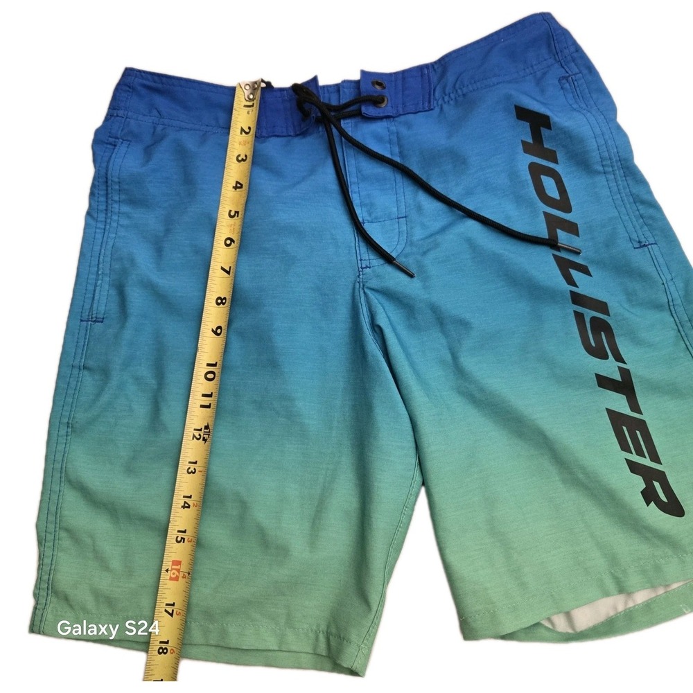Hollister swim shorts 30 men drawstring mesh lined, pockets